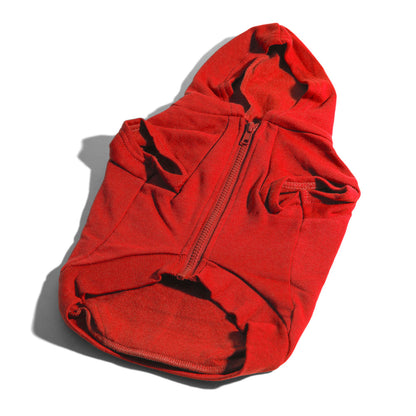 NOT WEARING PANTS RED HOODIE