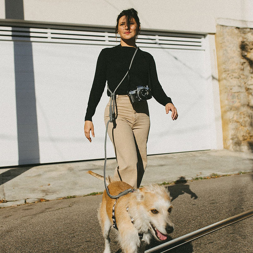 TITANIUM GREY HANDS-FREE LEASH チタニウムグレー ハンズフリーリーシュ